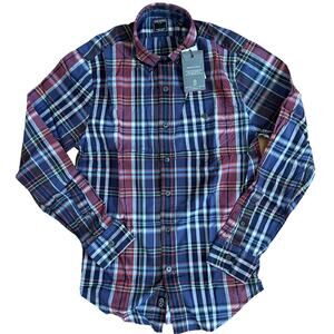 Todd Snyder New York Mens Summerweight button-down plaid shirt, in XS